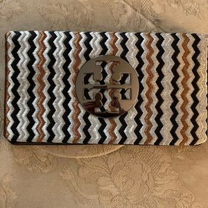 NWT RARE Authentic Tory Burch Zig Zag Reva Clutch